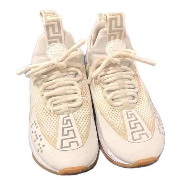 Versace Chain Reaction (Unisex) Wht Mesh Trainers EU 38 Wmns US Sz 7 Mens Sz 5.5 - Picture 3 of 16